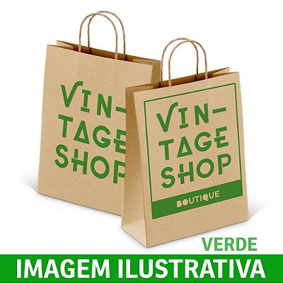 1000 UNID SACOLAS PERSONALIZADAS KRAFT COM ALÇA 80G 1X0 TAMANHO GG 290X375MM - 1X0 IMPRESSÃO FRENTE E VERSO