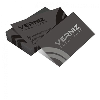 1000 UNID CARTOES DE VISITA COUCHE 300G LAM FOSCA E VERNIZ LOCALIZADO FRENTE E VERSO - 4X4