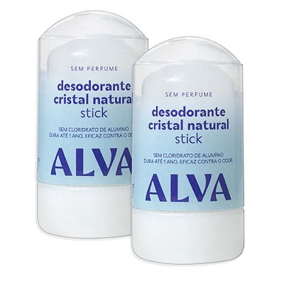 Desodorante Cristal Vegano Sem Alumínio 60g | 2 Unidades (FRETE GRÁTIS)