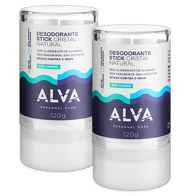 Desodorante Stick Kristall Sensitive 120g Alva - Combo 2 Und (FRETE GRÁTIS)