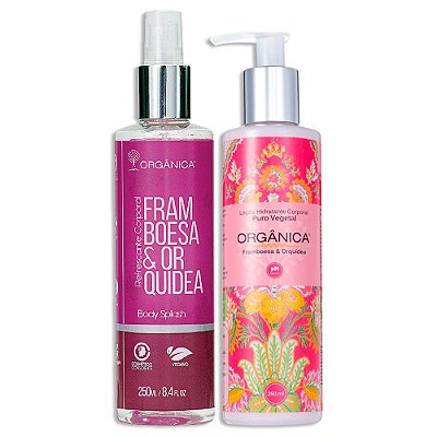 Body Splash + Hidratante Framboesa e Orquídea 250ml Orgânica