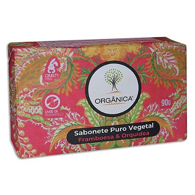 Sabonete Orgânica Puro Vegetal Framboesa e Orquídea 90g