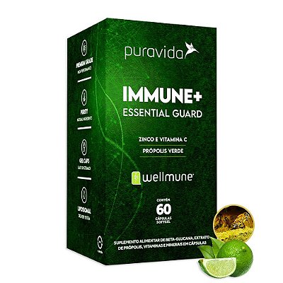 Immune Puravida Essencial Guard Wellmune - 60 Cápsulas