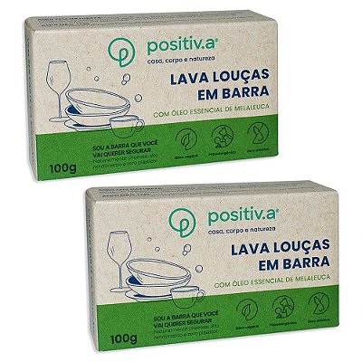Lava Louças Em Barra Melaleuca 100g Positiv.a - Combo 2 Und.