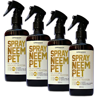Spray Neem Pet 180ml Openeem (Uso Animal) - 4 Unidades (FRETE GRÁTIS)