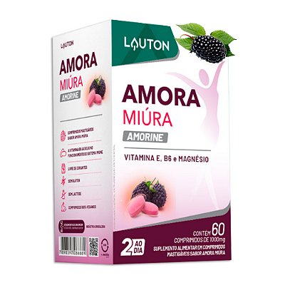 Amora Miúra Amorine - 60 comprimidos mastigáveis - Lauton