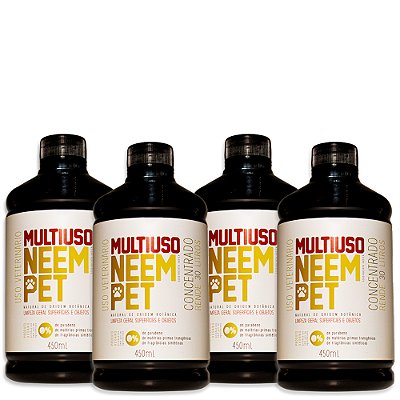Multiuso Neem Pet Concentrado 450ml Openeem - 4 Unidades (FRETE GRÁTIS)