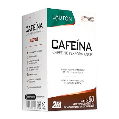 Cafeína Performance 60 Comp. Lauton - Termogênico Natural