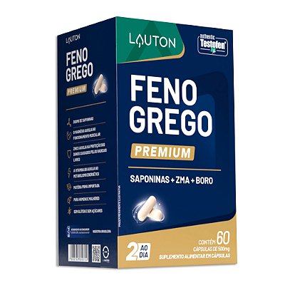 Feno Grego Premium 60 Caps Saponinas + ZMA + Boro  - Lauton