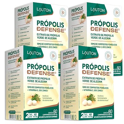 Própolis Defense Lauton Imunidade e Proteção 60 Comp - 4 Un. (FRETE GRÁTIS)