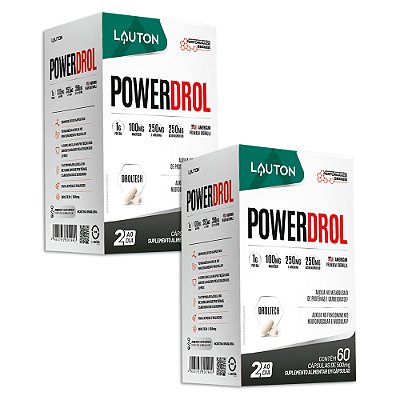 Suplemento Powerdrol Pré-Treino Natural 60 Cp. Lauton - 2 Un