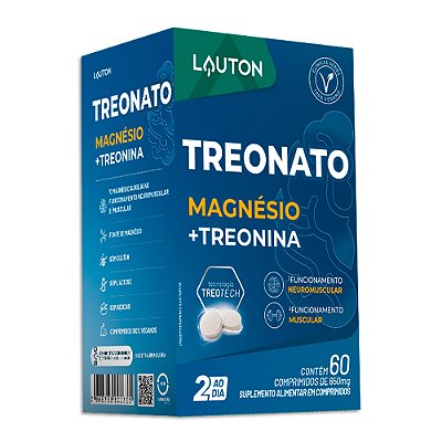 Treonato Magnésio + Treonina 650mg - Lauton Nutrition