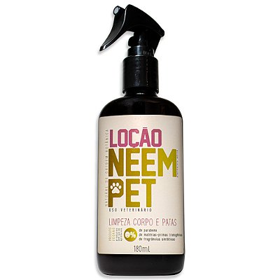 Loção Neem Pet Limpeza Corpo e Patas 180ml - Openeem