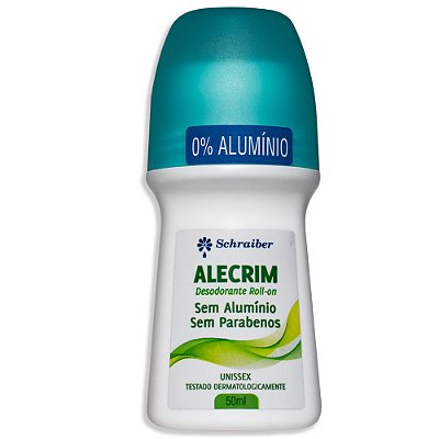 Desodorante RollOn Alecrim Sem Alumínio 50ml - Schraiber