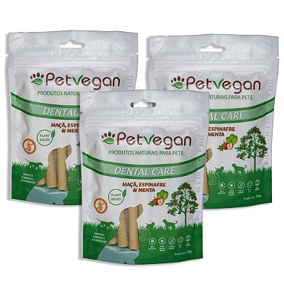 Dental Care PetVegan Maça Espinafre Menta 150g - 3 Unidades