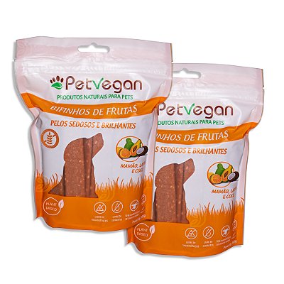 Bifinho PetVegan Frutas 300g |100% Vegano Sem Glúten - 2 Un