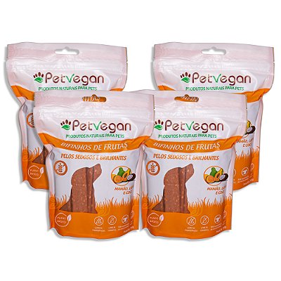 Bifinho PetVegan Frutas 300g |100% Vegano Sem Glúten - 4 Un