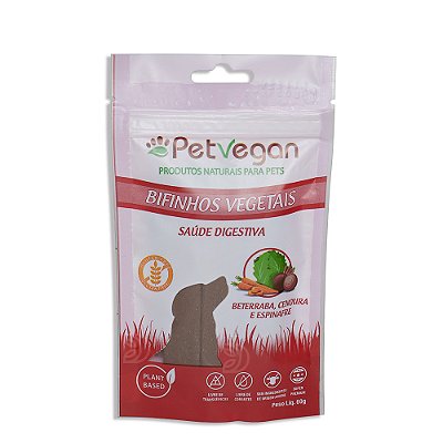 Bifinho PetVegan Vegetais 60g | 100% Vegano e Sem Glúten