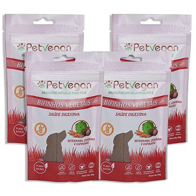 Bifinho PetVegan Vegetais 60g | 100% Vegano Sem Glúten 4 Un.