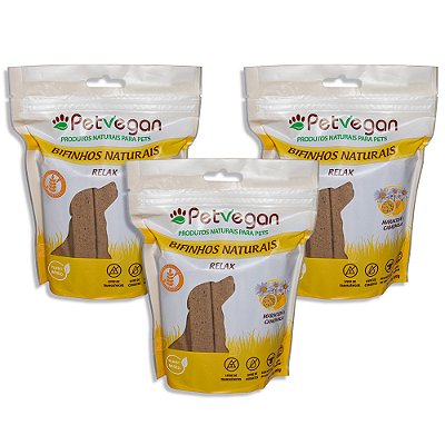 Bifinho PetVegan Relax 300g |100% Vegano Sem Glúten - 3 Un