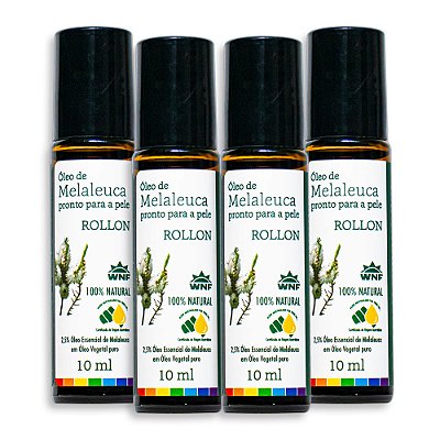 Roll-On Óleo de Melaleuca Pronto Para Uso 10ml Wnf - 4 Unid.