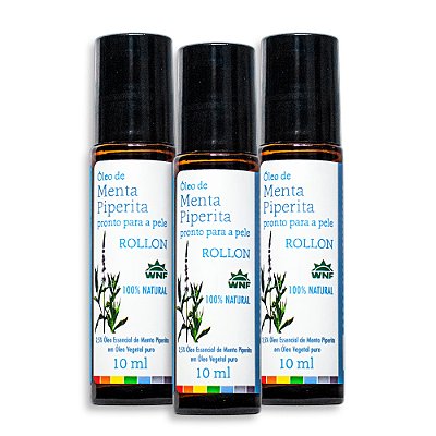 Roll-On Óleo Menta Piperita Pronto Para Uso 10ml Wnf - 3 Un