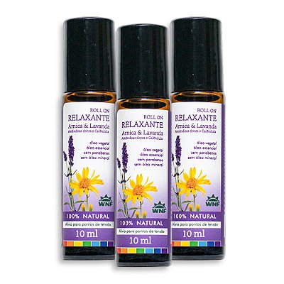 Roll-On Óleo Massagem Relaxante Pronto Uso 10ml Wnf - 3 Un