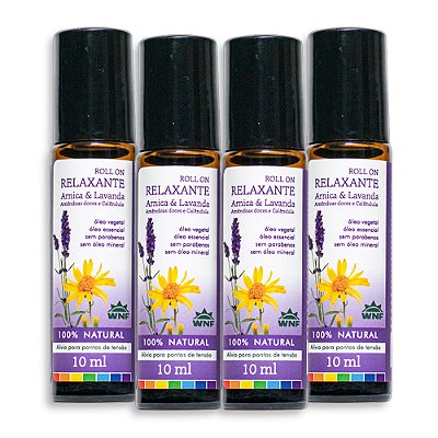 Roll-On Óleo Massagem Relaxante Pronto Uso 10ml Wnf - 4 Un