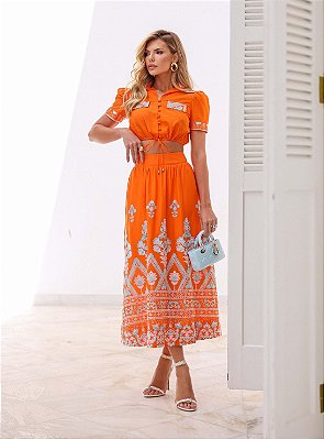 Conjunto Midi Sorriso Di Sole Laranja