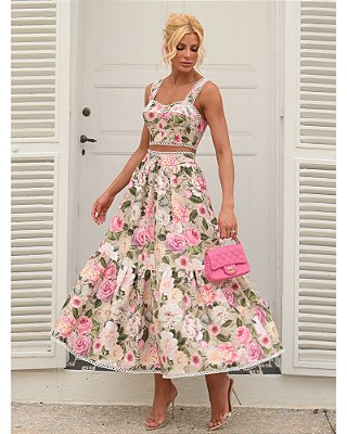 Conjunto Midi Estampado Tamires