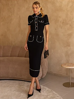 Vestido Midi Preto Classic