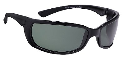 Óculos De Sol Masculino Polarizado Flexivel Não Quebra Estilo Máscara Preto Brilho Tx 002