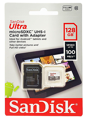 Micro SD 128GB Sandisk Ultra (Lacrado)