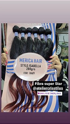 Cabelo Orgânico Isabella Merica Hair super Star cor cariforniana 2/118#