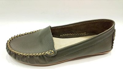 MOCASSIM COURO CONFORT ADH903  VERDE MUSGO