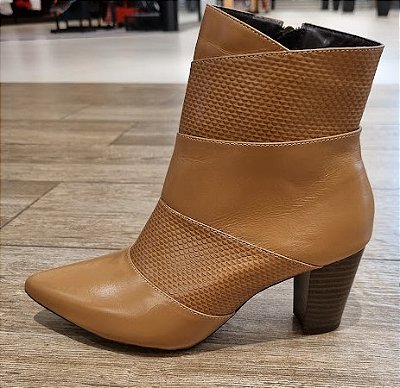 BOTA COURO 1141378 BEGE / BEGE TEXTURIZADO