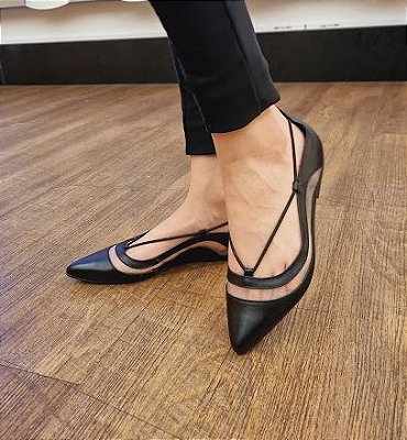 SAPATILHA COURO 5818545 PRETO / TELA