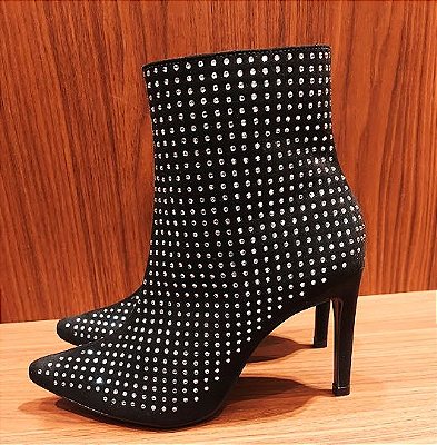 BOTA 516005 PRETO / PEDRAS CRISTAL