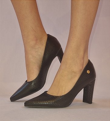 SCARPIN 431001 PRETO  TEXTURIZADO