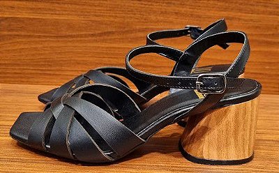 SANDÁLIA COURO 84356 PRETO