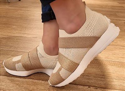 TÊNIS MEIA 214563 OFF WHITE / NUDE