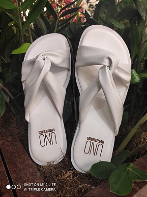 CHINELO CONFORT 986749 BRANCO 
PALMILHA ACOLCHOADA