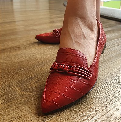 SAPATILHA CONFORTO  45533 VERMELHO TEXTURIZADO