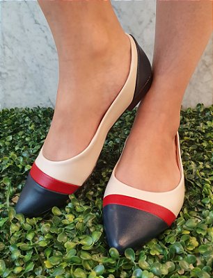 SAPATILHA CONFORTO  45535 MARINHO / OFF WHITE / VERMELHO