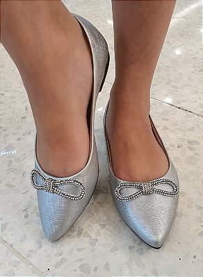 SAPATILHA CONFORTO  745485 PRATA RISCADO
