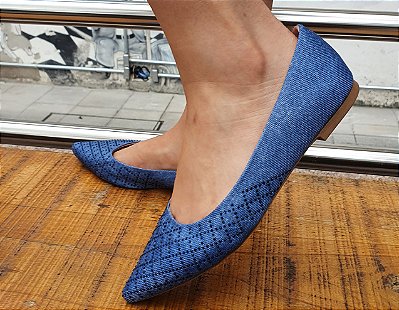 SAPATILHA 2256 AZUL JEANS / PEDRAS CRISTAL AZUL