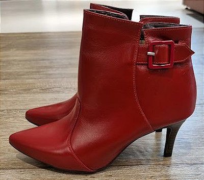 BOTA COURO 41700 VERMELHO / ESTILO E CONFORTO