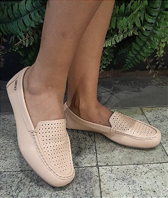 MOCASSIM VIA UNO EM COURO 809003 NUDE
