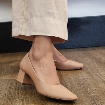 SCARPIN 88000 NUDE / BICO QUADRADO