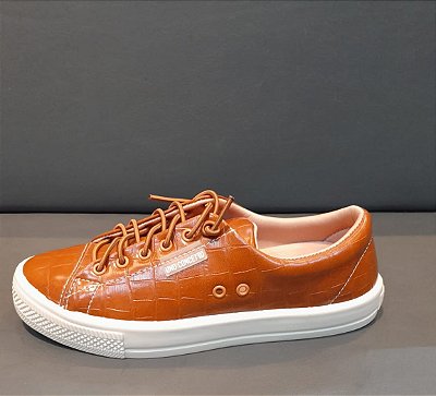 TÊNIS 9810 CARAMELO TEXTURIZADO / CADARÇO EM ELÁSTICO
